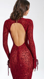 BURGUNDY VELVET DRESS