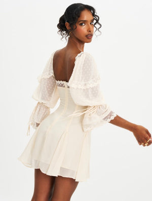 KIRA LACE HALF SLEEVE MINI DRESS