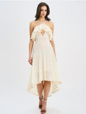 IDRA LACE SLEEVELESS CROCHET MIDI DRESS