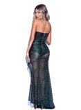 UMME EMERALD GREEN GOWN DRESS