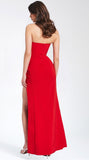 CHERRY RED CRYSTAL GOWN