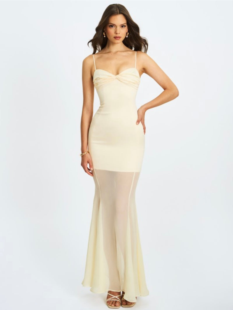 ZAYNE YELLOW MERMAID MAXI DRESS