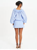 ZAHARI BLUE BALLON MINI DRESS