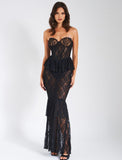 QUENNEL LANCE CORSET MAXI DRESS
