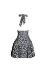 MACKENZIE CHEETAH HALTER MINI DRESS