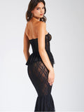 QUENNEL LANCE CORSET MAXI DRESS