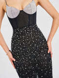 CRYSTAL EMBELLISHED MAXI DRESS
