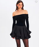 BLACK LAYERD MINI DRESS