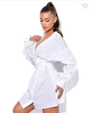 ALMA WHITE SHIRT DRESS