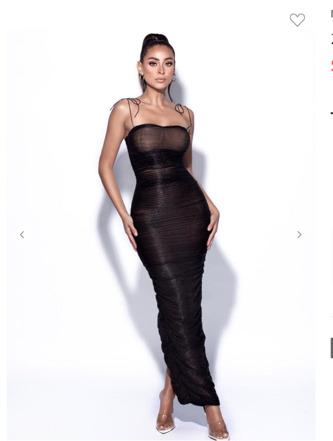 BLACK MESH NUDE UNDER TONED DRESS