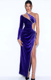 PURPLE STUNNER VELVET DRESS